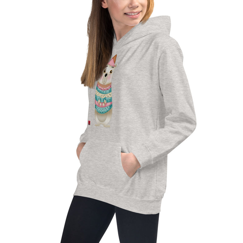 Girls Hoodie - with a Cute Bear from Candyland Cartoon Series