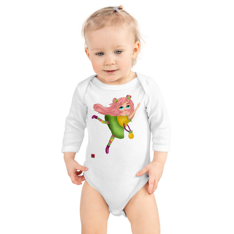 Baby Long Sleeve One Piece - with a Cute Girl from Candyland Cartoon Series