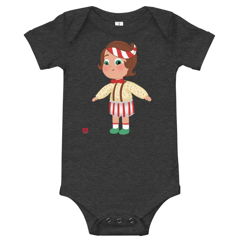 Baby Short Sleeve One Piece - with a Cute Boy from Candyland Cartoon Series