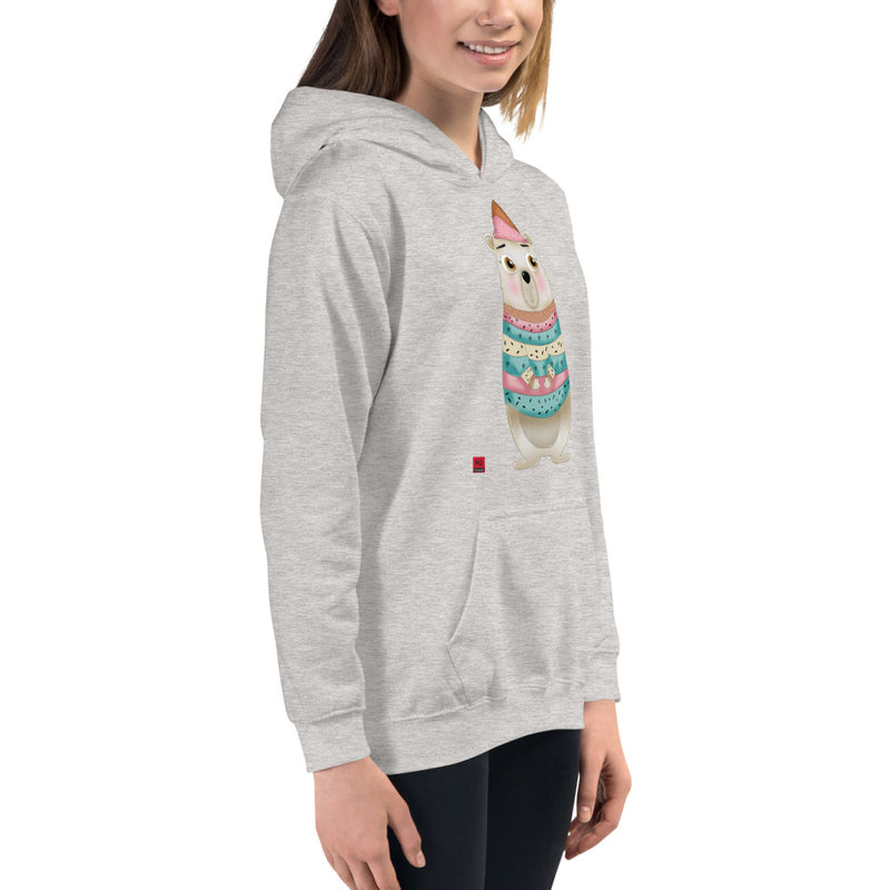 Girls Hoodie - with a Cute Bear from Candyland Cartoon Series