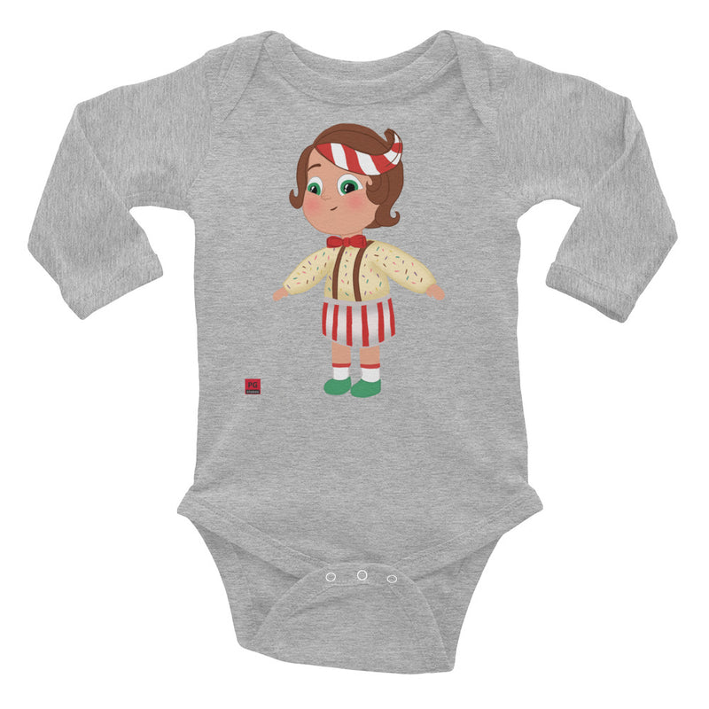 Baby Long Sleeve One Piece - with a Cute Boy from Candyland Cartoon Series