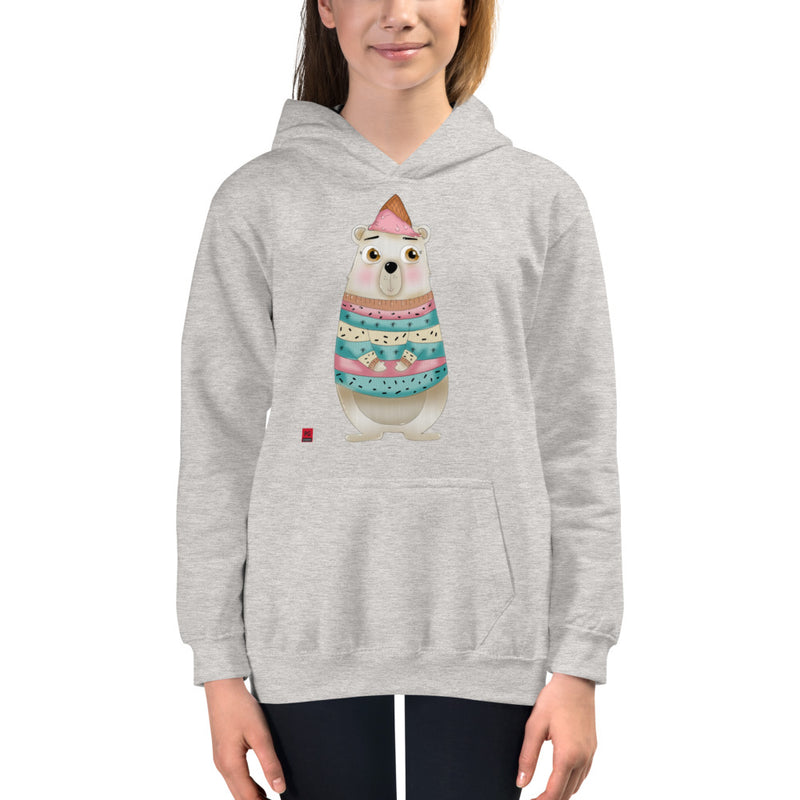 Girls Hoodie - with a Cute Bear from Candyland Cartoon Series