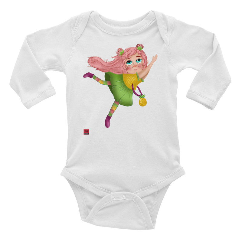 Baby Long Sleeve One Piece - with a Cute Girl from Candyland Cartoon Series